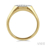 1/5 Ctw Marquise Shape Lovebright Round Cut Diamond Ring in 14K Yellow and White Gold