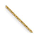 14K 22 inch .9mm Box with Lobster Clasp Chain