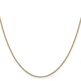 14K 22 inch .9mm Box with Lobster Clasp Chain
