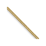 14K 22 inch .8mm Round Snake with Lobster Clasp Chain