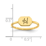 14k Yellow Gold Initial Ring