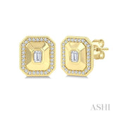 .35CTTWDM EMLD-SH BOLD GOLD ER YG 14K-G*