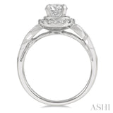 1/3 ctw Diamond Semi-mount Engagement Ring in 14K White Gold