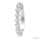 2 Ctw Prong Set Round Cut Diamond Hoop Earrings in 14K White gold