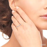 1/6 ctw Round Diamond Curved Wedding Band in 14K White Gold