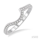 1/5 ctw Round Cut Diamond Wedding Band in 14K White Gold