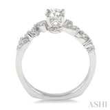 1/6 ctw Diamond Semi-Mount Engagement Ring in 14K White Gold