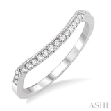 1/5 Ctw Round Cut Diamond Wedding Band in 14K White Gold
