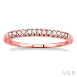 1/10 Ctw Round Cut Diamond Wedding Band in 14K Rose Gold