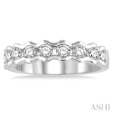 3/4 Ctw Round Cut Diamond Stack Band in 14K White Gold
