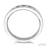 1 Ctw Round Cut Diamond Wedding Band in 14K White Gold