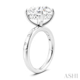 1/5 Ctw Round Shape Round Cut Diamond Semi-Mount Engagement Ring in 14K White Gold