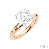 1/6 Ctw Round Shape Round Cut Diamond Semi-Mount Engagement Ring in 14K Rose and White Gold