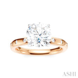 1/6 Ctw Round Shape Round Cut Diamond Semi-Mount Engagement Ring in 14K Rose and White Gold