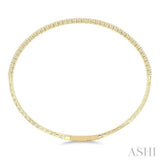 1 Ctw Round Cut Diamond Halfway Straight Flex Bangle in 14K Yellow Gold