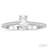 1/4 Ctw Semi-Mount Diamond Engagement Ring in 14K White Gold