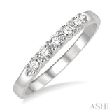 1/4 Ctw 5 Stone Round Cut Diamond Wedding Band in 14K White Gold
