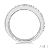 2 Ctw Round Cut Diamond Wedding Band in 14K White Gold