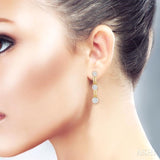 3/4 Ctw Lovebright Round Cut Diamond Paperclip Link Earring in 14K Yellow and White Gold