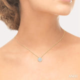 1/8 ctw Lovebright Round Cut Diamond Pendant in 14K Yellow and White Gold with Chain