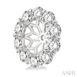 3/4 Ctw Round Cut Diamond Earrings Jacket in 14K White Gold