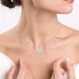 1/4 Ctw Petite Bumble Bee Round Cut Diamond Fashion Pendant With Chain in 10K White Gold