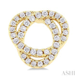 1/3 Ctw Trinity Knot Round Cut Diamond Fashion Stud Earrings in 10K Yellow Gold