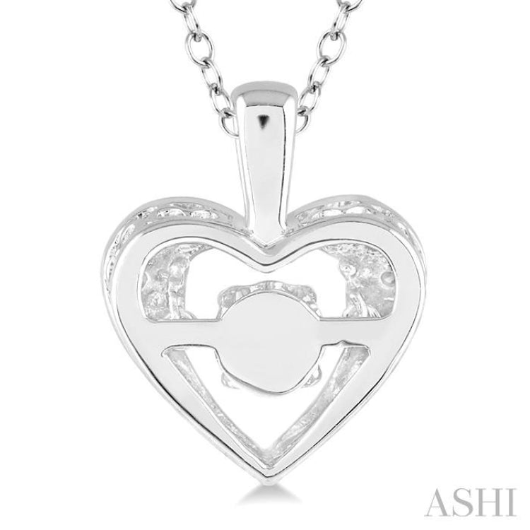 Heart Shape Silver Emotion Diamond Pendant