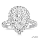 Pear Shape Lovebright Bridal Diamond Engagement Ring