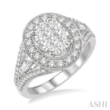 Oval Shape Lovebright Diamond Ring