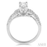 Oval Shape Semi-Mount Diamond Engagement Ring