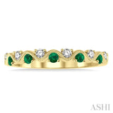 Gemstone & Diamond Wedding Band