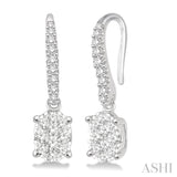 Oval Shape Lovebright Diamond Earrings