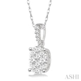 Oval Shape Lovebright Diamond Pendant