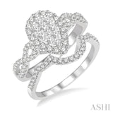 Pear Shape Lovebright Bridal Diamond Wedding Set