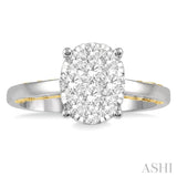 Oval Shape Lovebright Bridal Diamond Engagement Ring