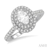 Oval Shape Semi-Mount Diamond Engagement Ring