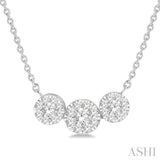 Lovebright Essential Three Stone Diamond Necklace