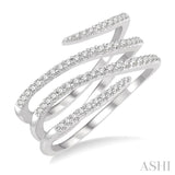 Open Spiral Diamond Fashion Ring