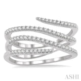 Open Spiral Diamond Fashion Ring