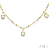 Rose Cut Diamond Station Necklace