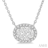 Oval Shape Lovebright Diamond Necklace