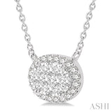 Oval Shape Lovebright Diamond Necklace