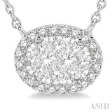 Oval Shape Lovebright Diamond Necklace