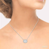 Oval Shape Lovebright Diamond Necklace