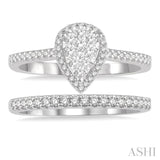 Pear Shape Lovebright Diamond Wedding Set