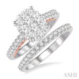 Oval Shape Lovebright Bridal Diamond Wedding Set