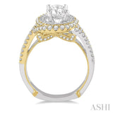 Oval Shape Semi-Mount Diamond Engagement Ring