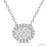 Oval Shape Lovebright Diamond Necklace