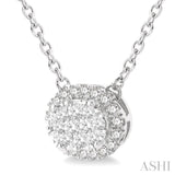 Oval Shape Lovebright Diamond Necklace